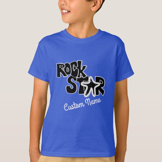 Design de camiseta Hip RockStar Rock n Roll Star K (Frente)