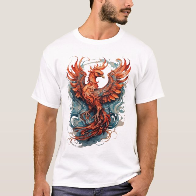 Design de camiseta inspirada na Tatuagem Phoenix (Frente)