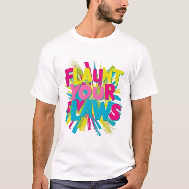 design de camiseta "Lança suas falhas": (Frente)