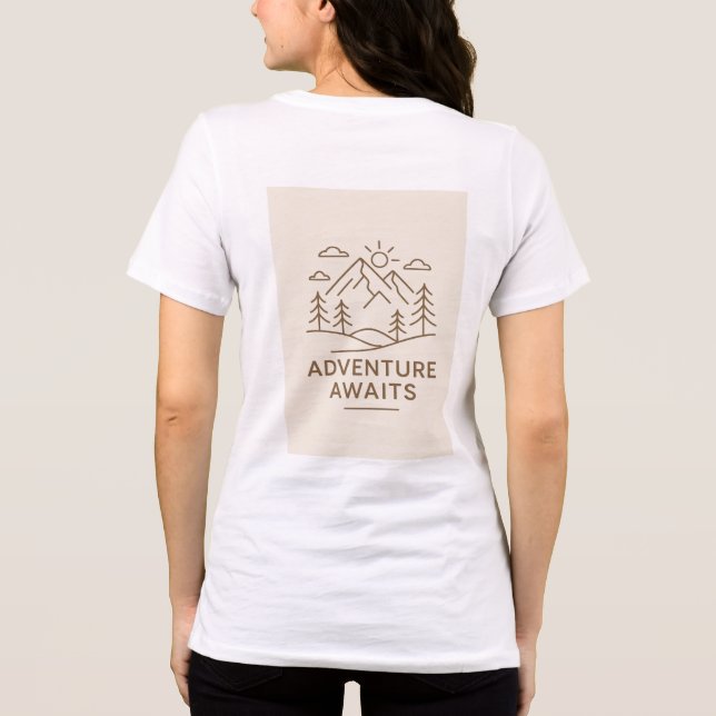 design de camiseta Minimal Line-Art “Aventura Espe (Verso)