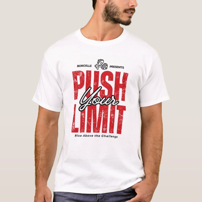 Design de Camiseta Motivacional Red e Black Gym (Frente)