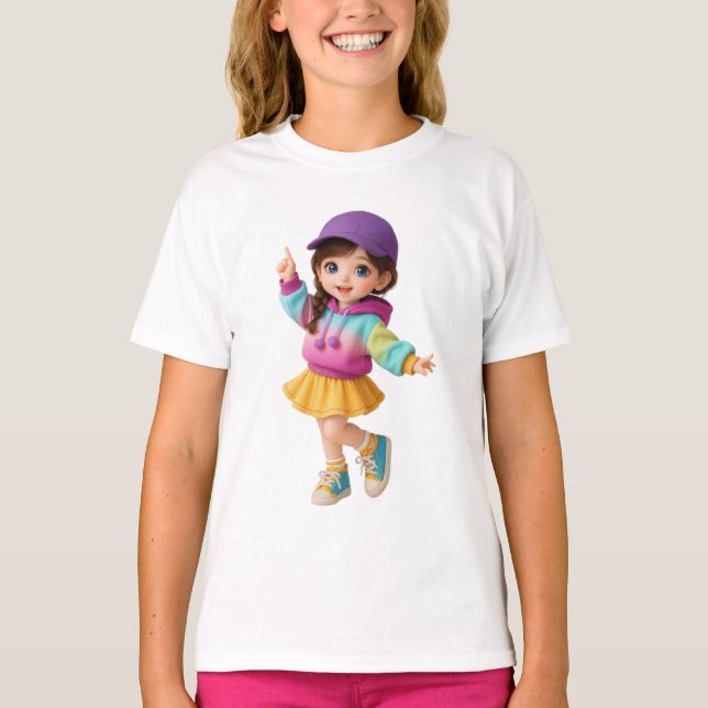 Design de Camiseta para Crianças Fofas (Frente)