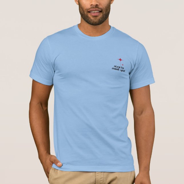 Design de camiseta Prazer em conhecê-lo (Frente)
