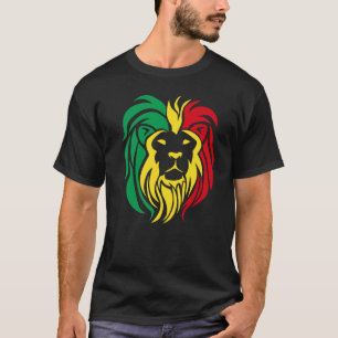 DESIGN de camiseta RASTAFARIAN LION para homens