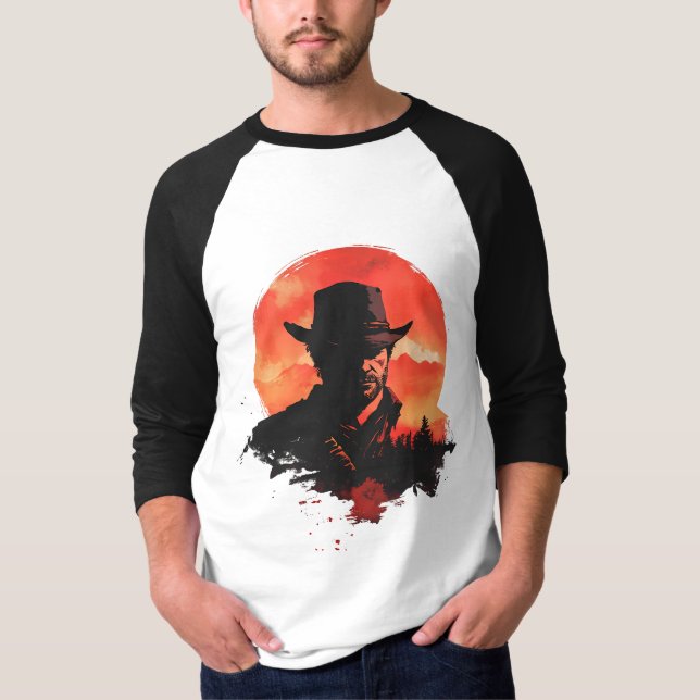 design de camiseta silhueta Red dead (Frente)