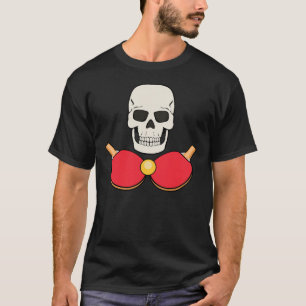 Design de camiseta SKULL de TÊNIS de mesa para Hom