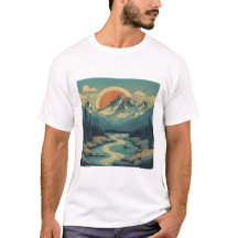 Design de camiseta Sunset Mountain