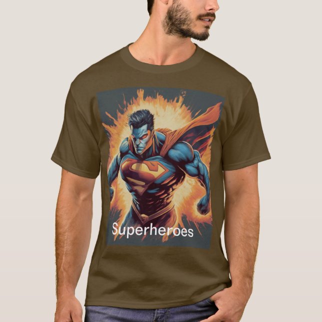 Design de camiseta super-heróis (Frente)