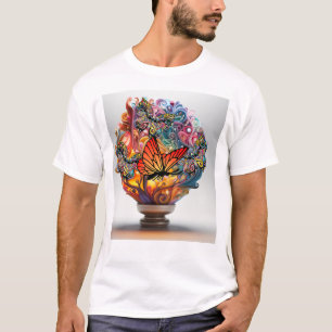 Design de camiseta surpreendente da borboleta