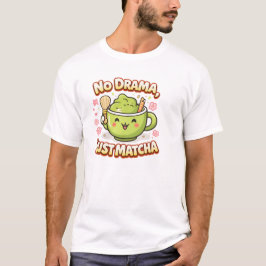 Design de camiseta verde estético com 'Sem Drama,