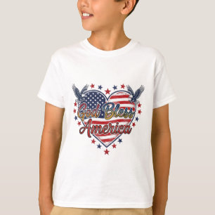 design de camiseta Vermelho, Branco & Bendito
