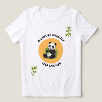 Design de Camiseta Vibrações de Panda Divertido