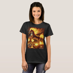 Design de Camisetas de Cavalo de Guerra de Fiery.