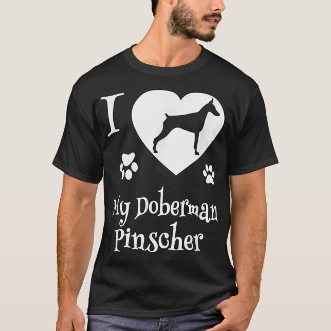 Design de camisetas doberman Pinscher para o cão d (Frente)