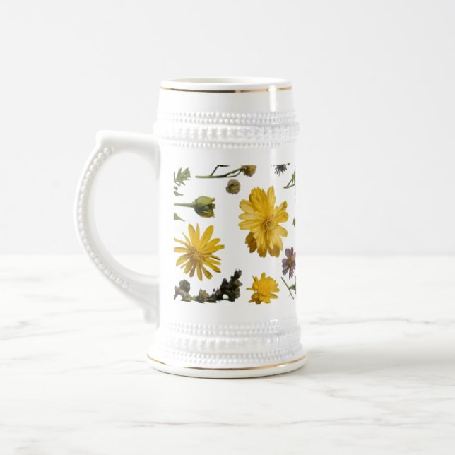 Design de Caneca de cerveja de  de explosão floral (Esquerda)