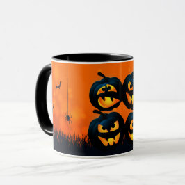 design de caneca de Halloween fofa