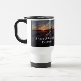 Design de caneca de viagem colorido Inspiron Sunse