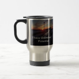 Design de caneca de viagem colorido Inspiron Sunse