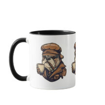 Design de caneca piloto de Buldogue