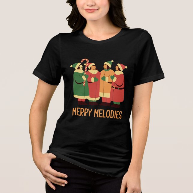 Design de Cantores de Natal Merry Melodies (Frente)