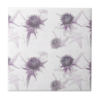 design de cardo roxo da natureza