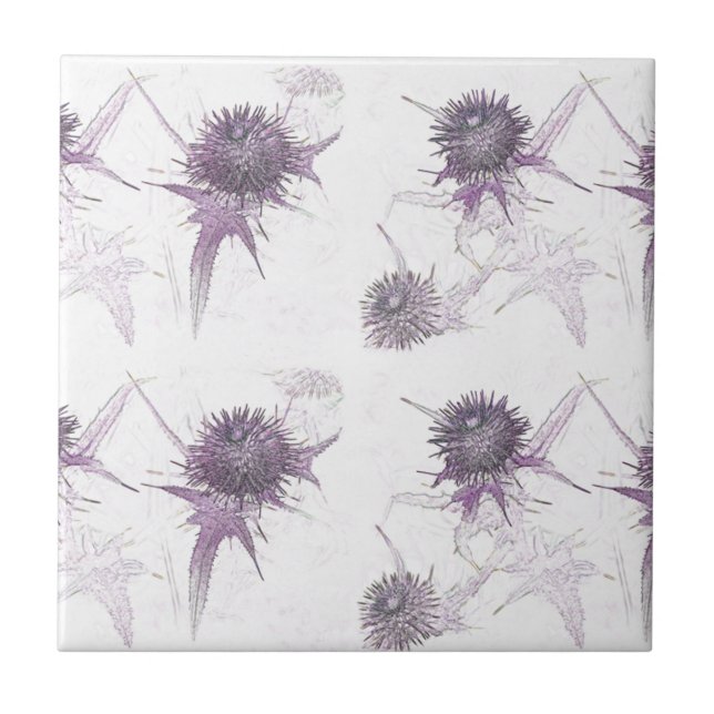 design de cardo roxo da natureza (Frente)