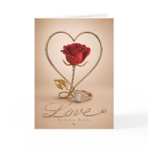 Design de Cartão de Amor Romântico Luxuoso