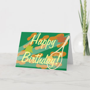 Design de cartão de aniversário de tênis