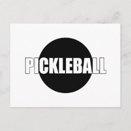design de cartão de anúncio de pickleball preto e