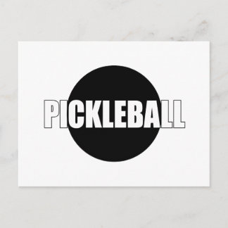 design de cartão de anúncio de pickleball preto e