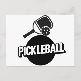 design de cartão de anúncio de pickleball preto e