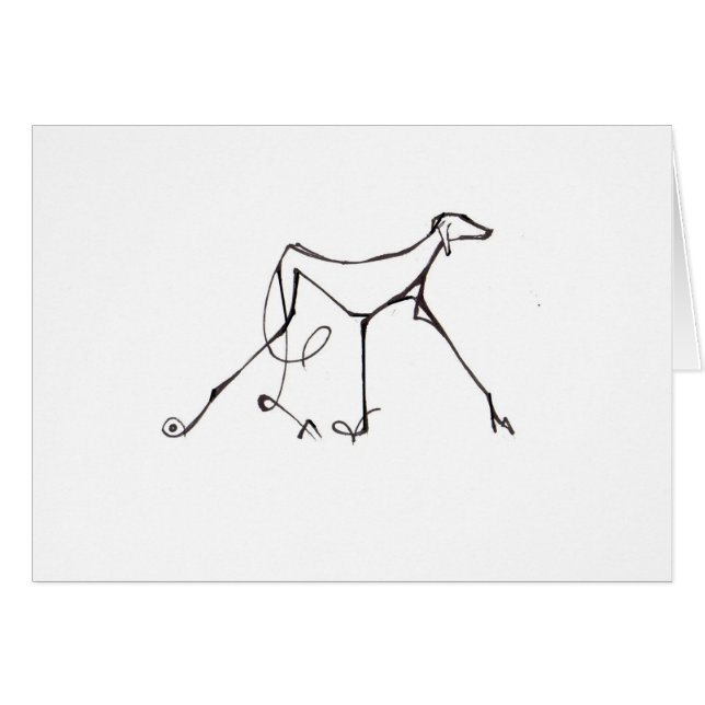 Design de cartão de Azawakh por David Moore (Frente Horizontal)