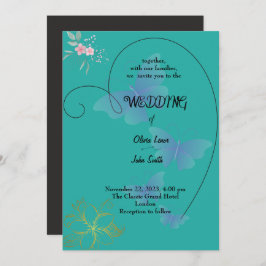 Design de cartão de casamento Elegante