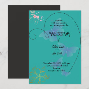 Design de cartão de casamento Elegante