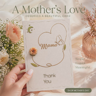 Design de cartão de Dia das Mães elegante