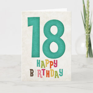 Design de Cartão de Feliz Aniversário de 18 Anos