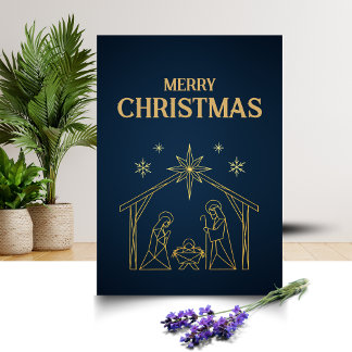 Design de cartão de Natal moderado e minimalista