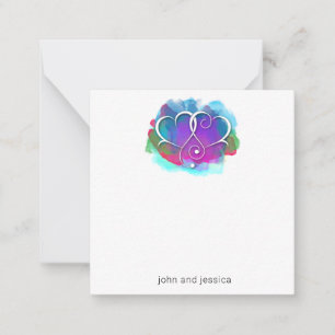 Design de cartão de nota 'Eu te amo'