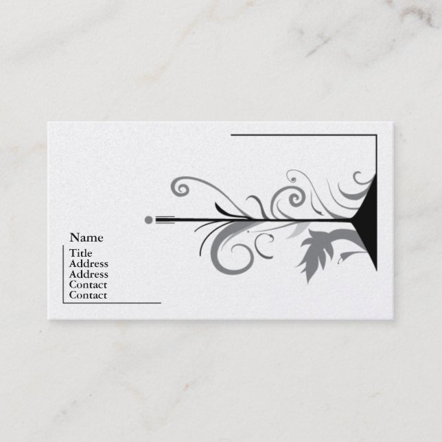 Design de cartão de visita cinzento de sentimento (Frente)