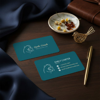 Design de Cartão de Visita com Logotipo de Urso Mi