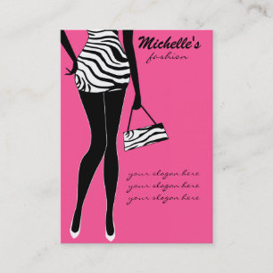 Design de cartão de visita da menina da forma