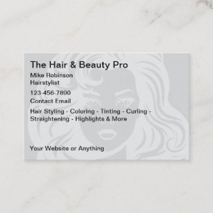 Design de Cartão de visita de de Hairstylist Exclu