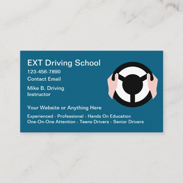 Design de Cartão de visita de escola de condução m (Frente)