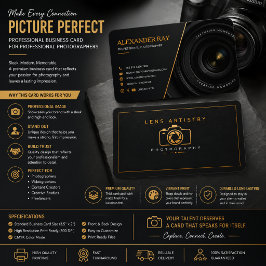 Design de Cartão de Visita de Fotógrafo de Luxo