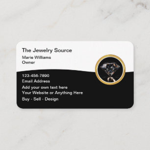 Design de Cartão de visita de Tema de Joias Clássi