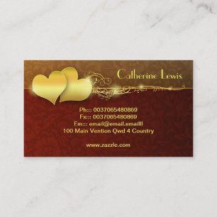 design de cartão de visita elegante dos coraçõe
