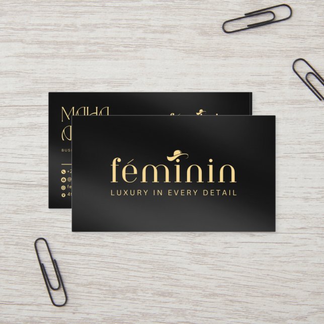 Design de Cartão de visita personalizado elegante (Frente/Verso In Situ)