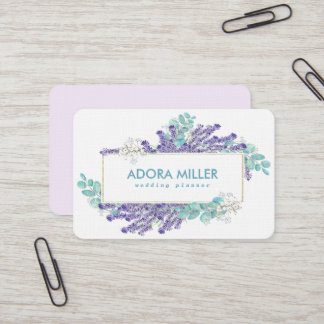 Design de Cartão de visita profissional de lavanda