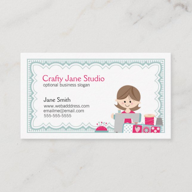 Design de cartão de visita Sewing esperto (Frente)