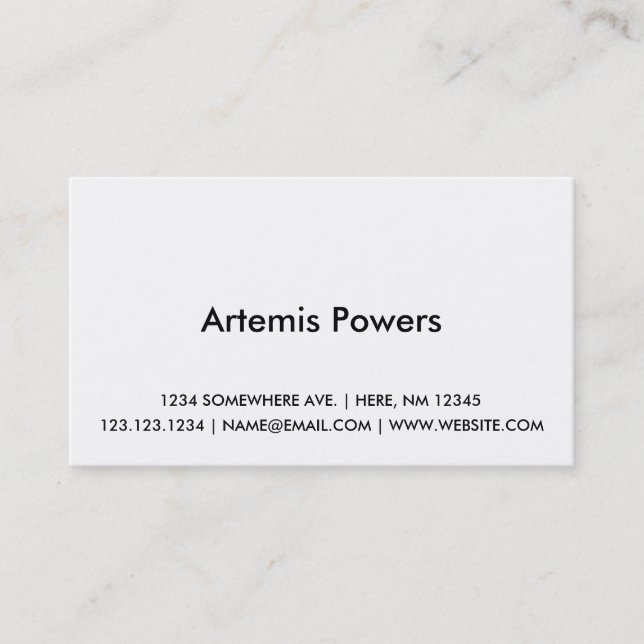 Design de cartão de visita simples da parte (Frente)